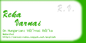 reka varnai business card